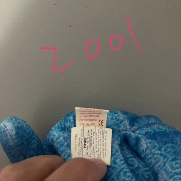 Ty Beanie Baby Retired "Classy" Blue Teddy Bear 2001 - Picture 8 of 8